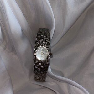 Geneva Quartz movement stainless steel bangle bracelet gold silver color watch
